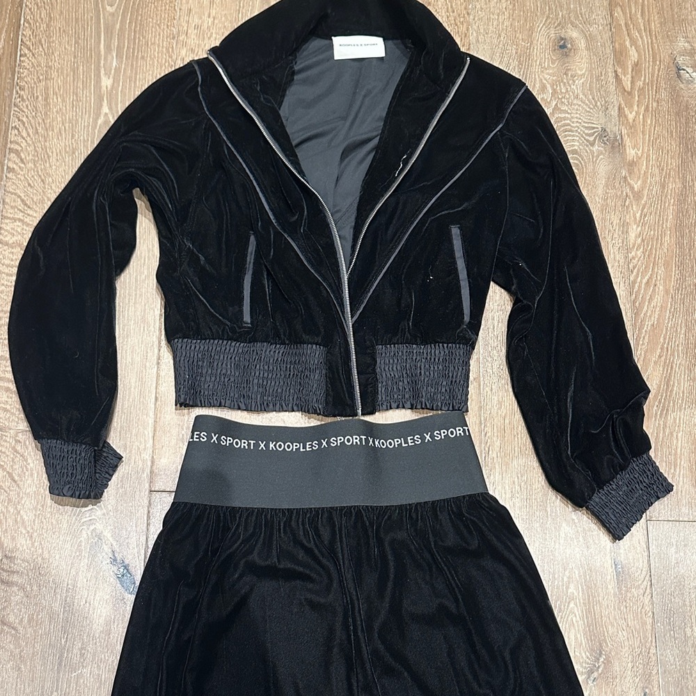 Women's Black Velour Tracksuit KOOPLES X SPORT